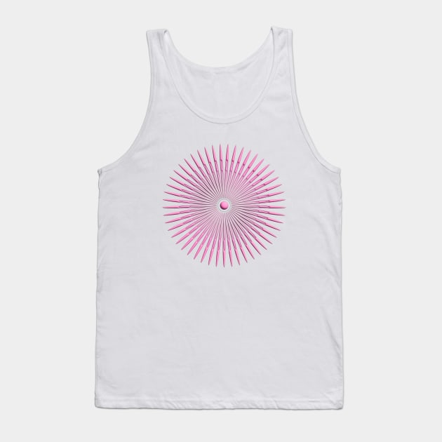 concentric pink Tank Top by desingmari